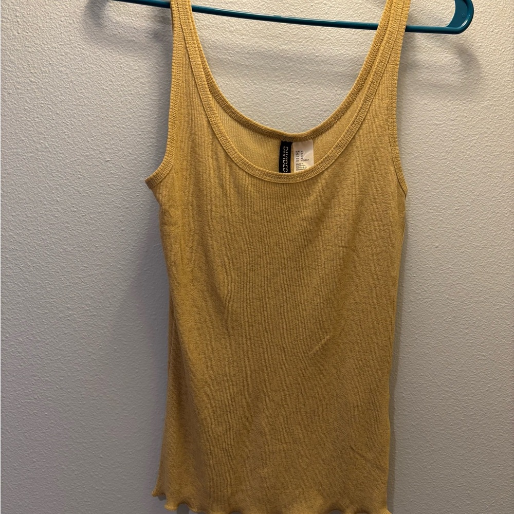 Tan and White Tank Tops